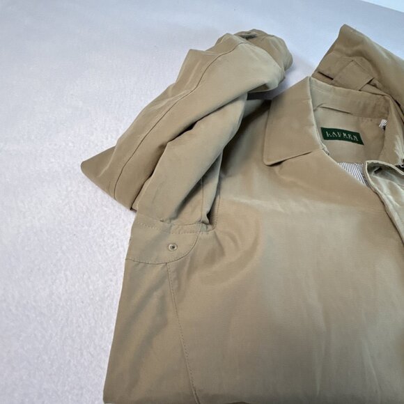 Lauren Ralph Lauren Trench Coat Jacket Men's Tan Rain Jacket 42L - Picture 10 of 13